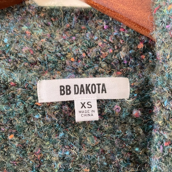 Bb Dakota XS Comin In Cozy Cardigan sweater green - Picture 5 of 6
